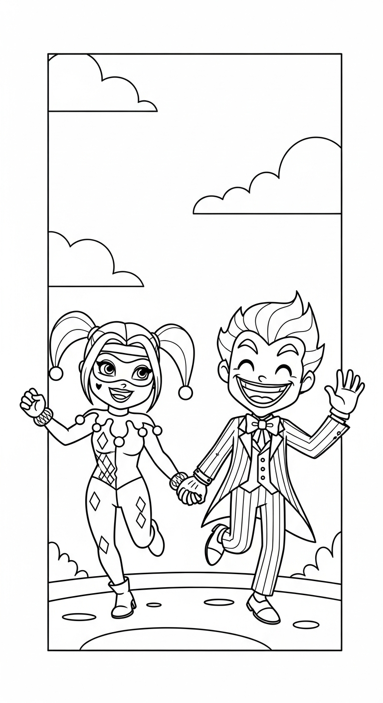 coloriage Harley Quinn updated pour enfants