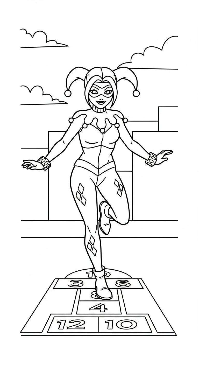 coloriage Harley Quinn updated a imprimer