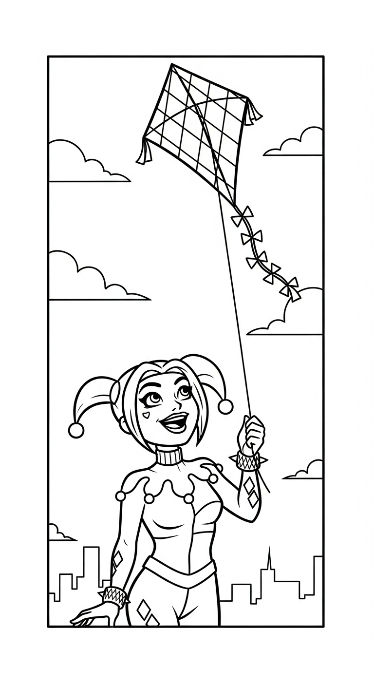 coloriage Harley Quinn updated a imprimer 1