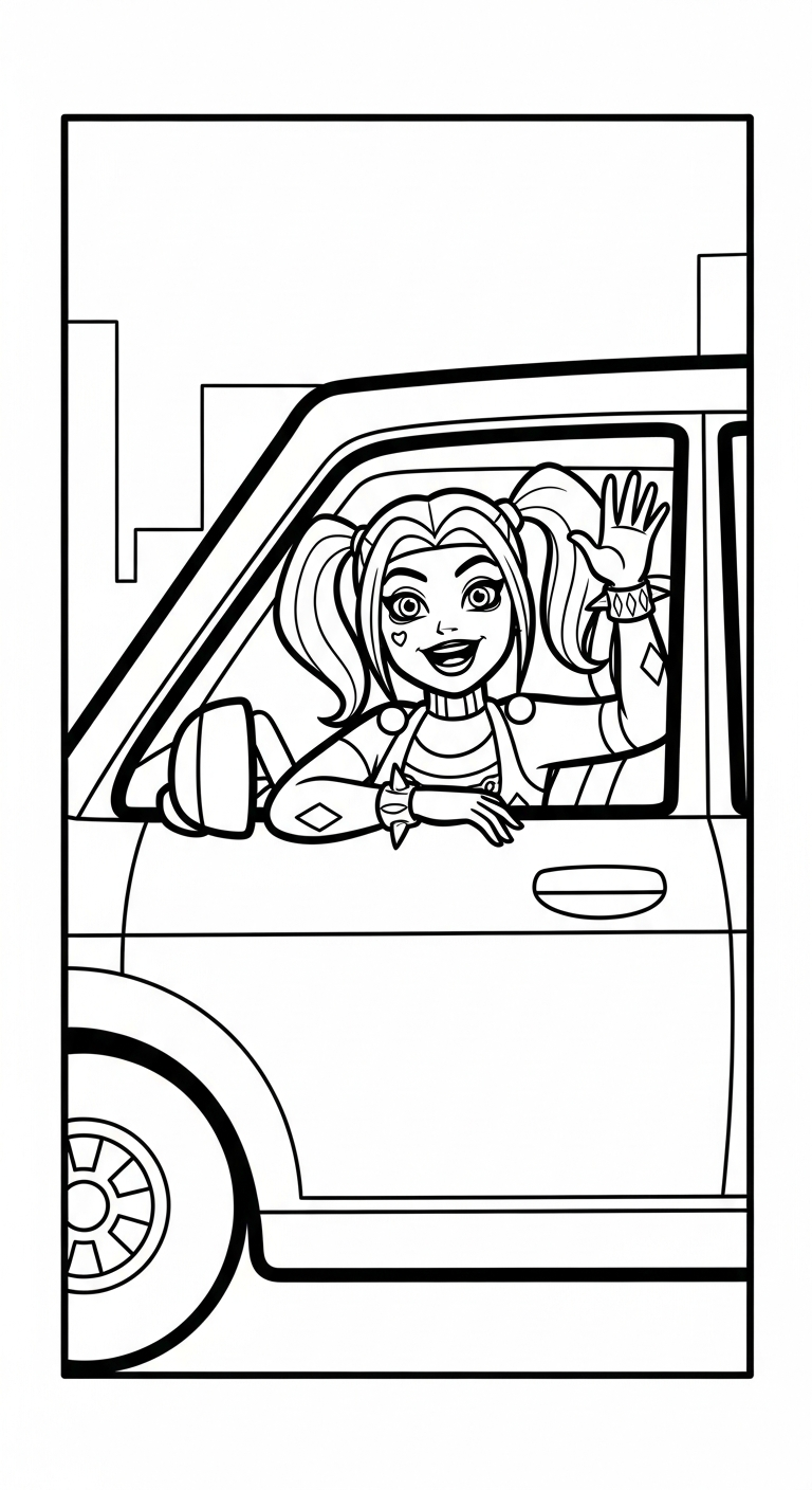 coloriage Harley Quinn updated à imprimer a4