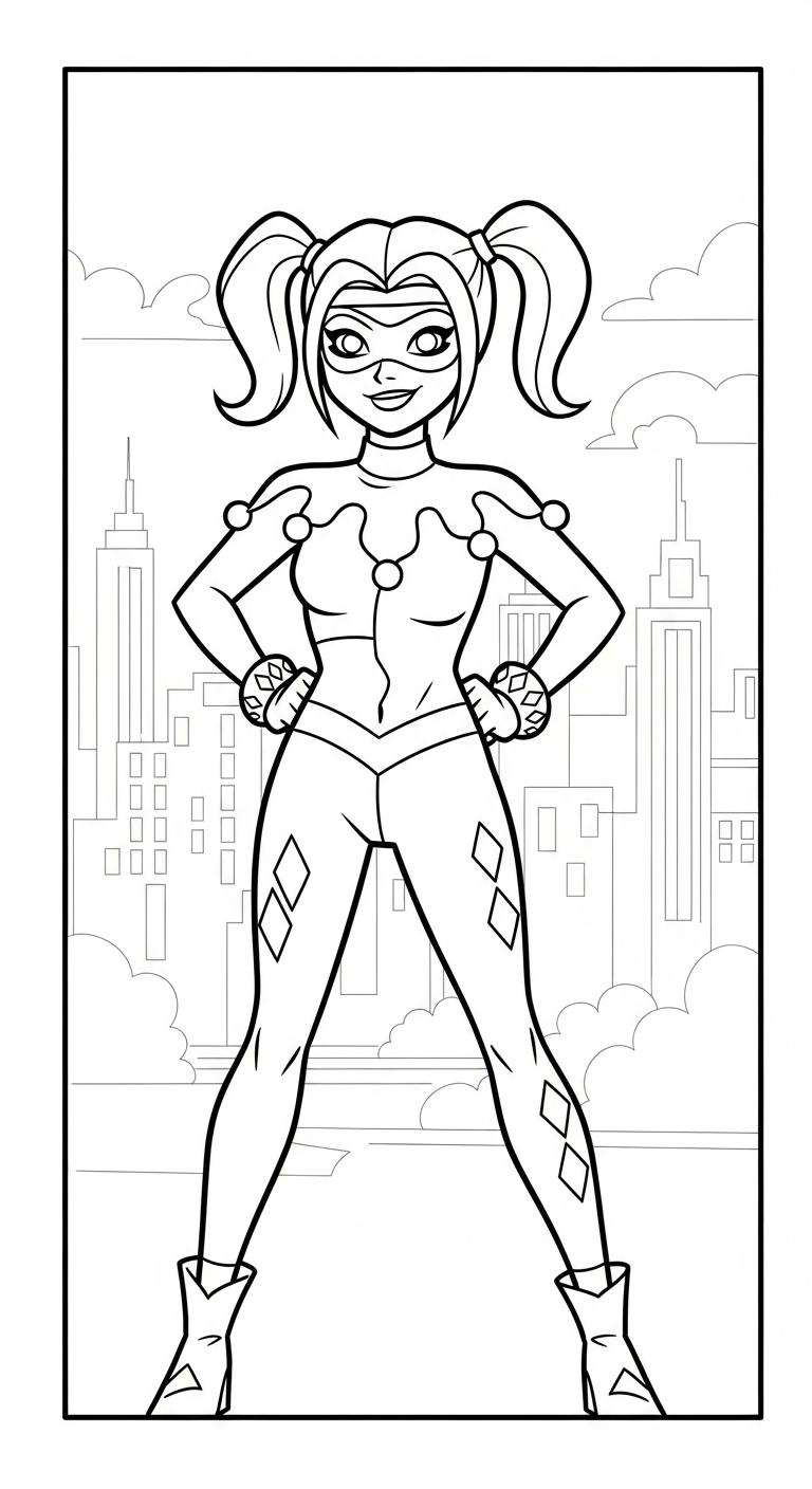 coloriage Harley Quinn updated et apprentissage
