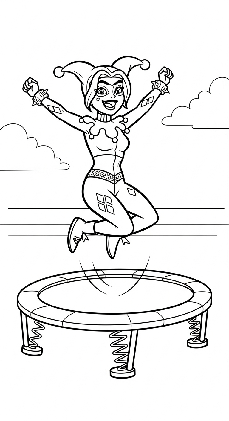 coloriage Harley Quinn updated et apprentissage 1