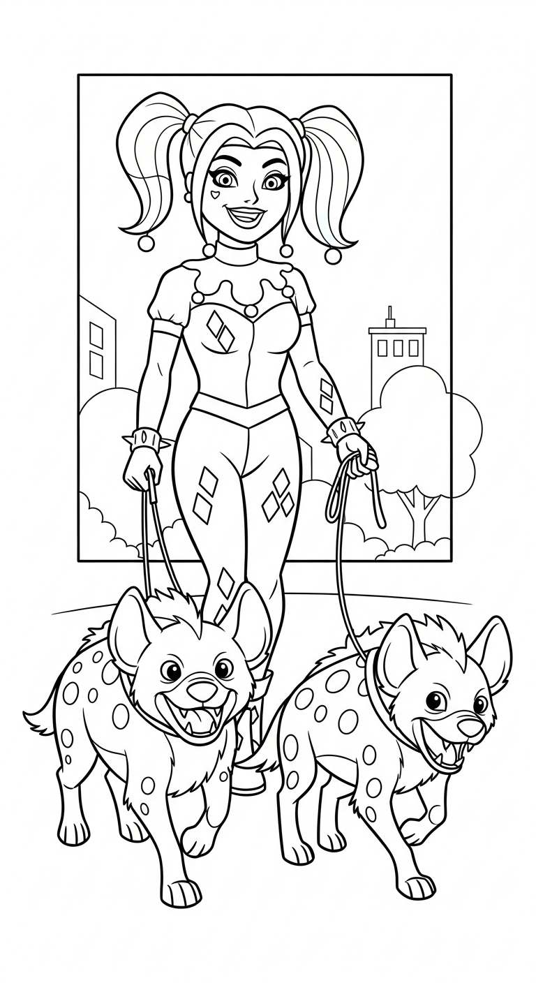 coloriage Harley Quinn updated a imprimer 3