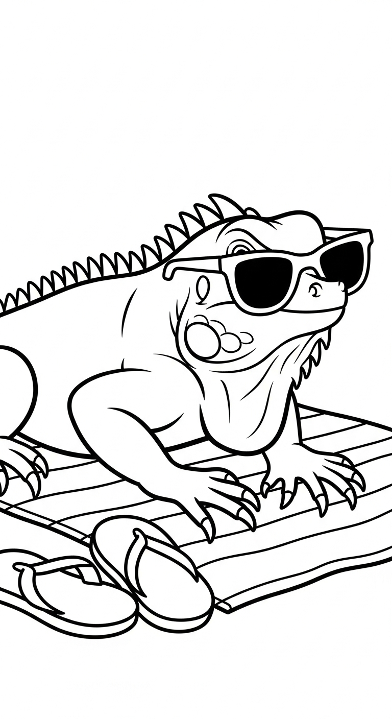 coloriage Iguane de pour enfants