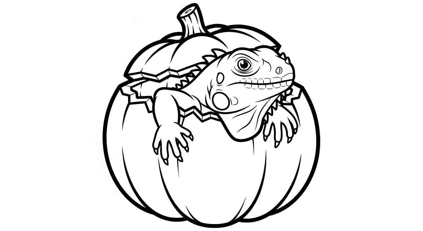 coloriage Iguane à imprimer pour enfant de 8 ans