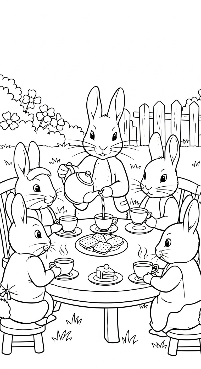 coloriage Peter Rabbit pour primaire