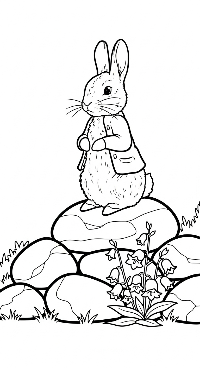 coloriage Peter Rabbit pour enfant gratuit