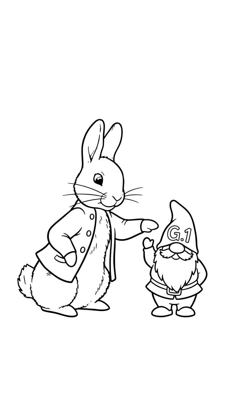 coloriage Peter Rabbit et découpage à imprimer