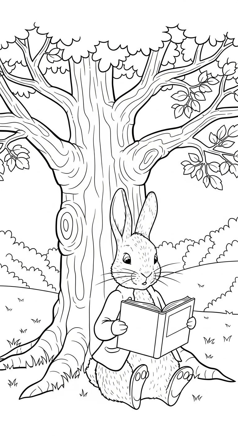 coloriage Peter Rabbit à imprimer pour enfant de 2 ans