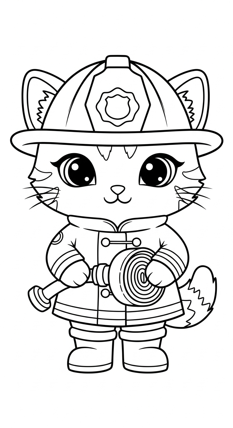 coloriage Pompier pour enfants à télécharger