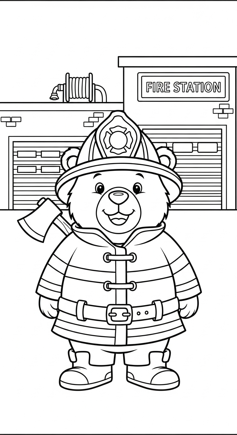 coloriage Pompier gratuit a imprimer