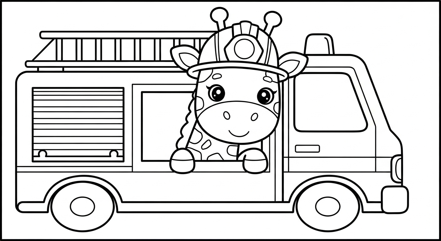 coloriage Pompier pour enfant à imprimer