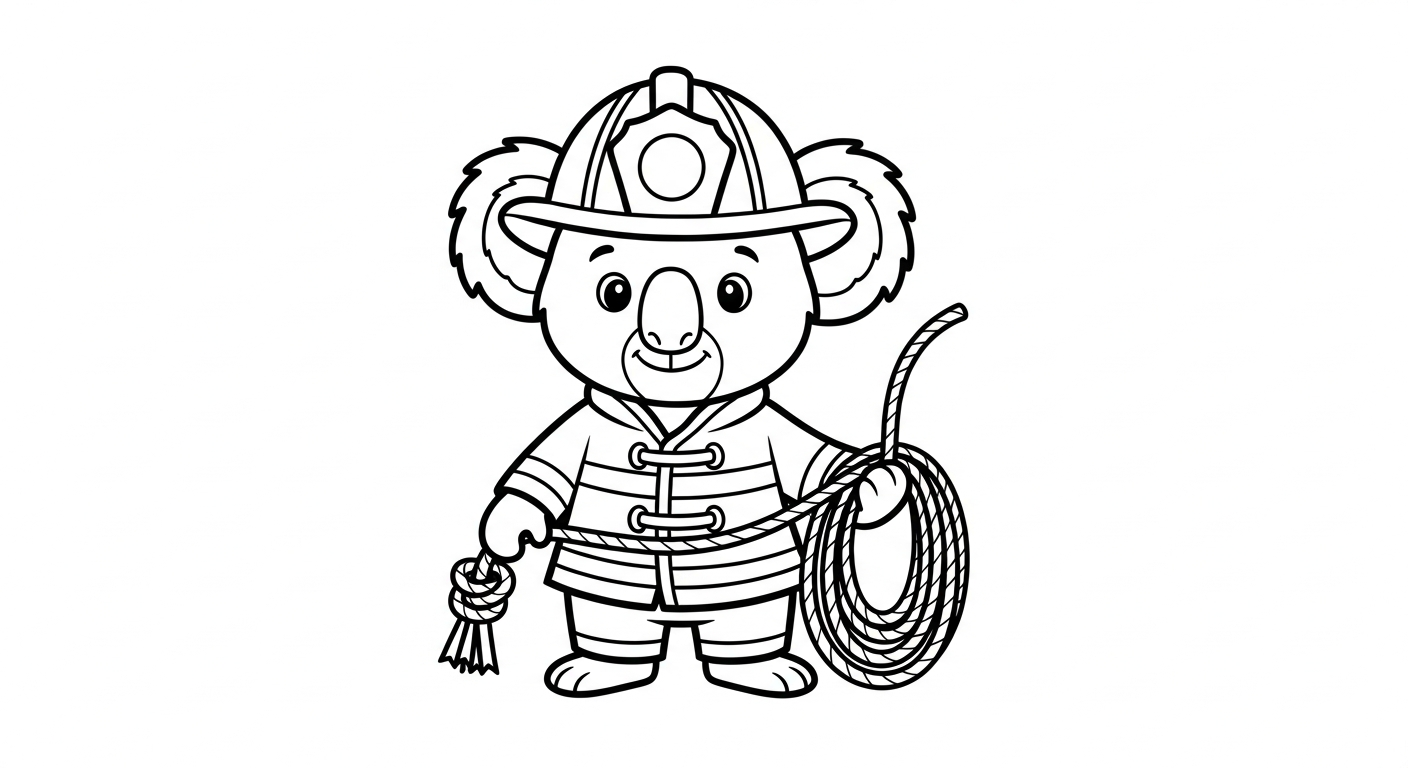 coloriage Pompier pour primaire