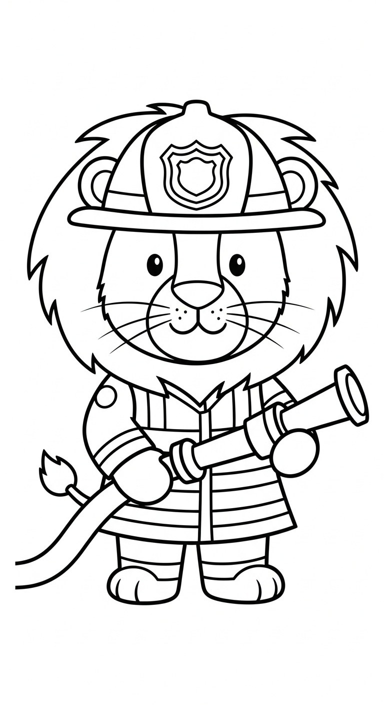 coloriage Pompier pour enfant de 2 ans 1