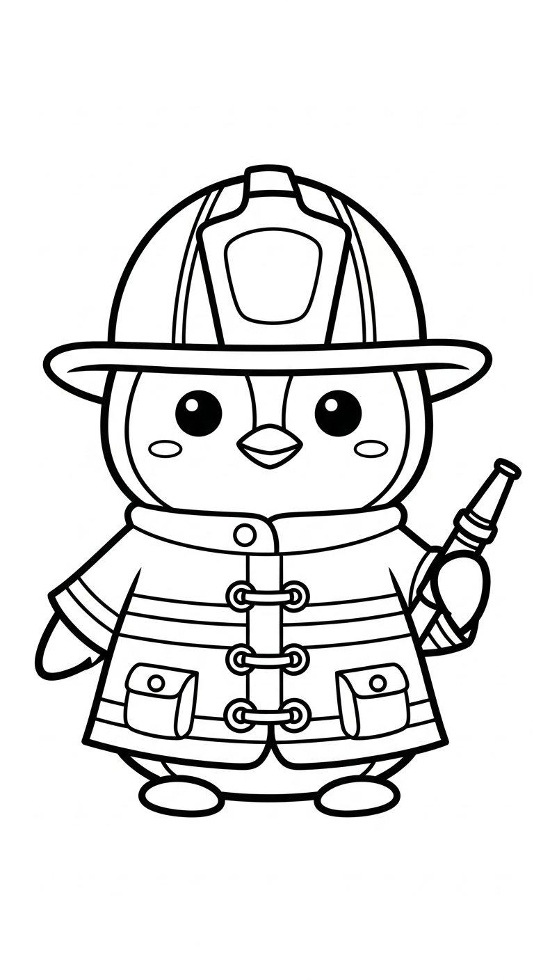 coloriage Pompier pour enfant de 8 ans