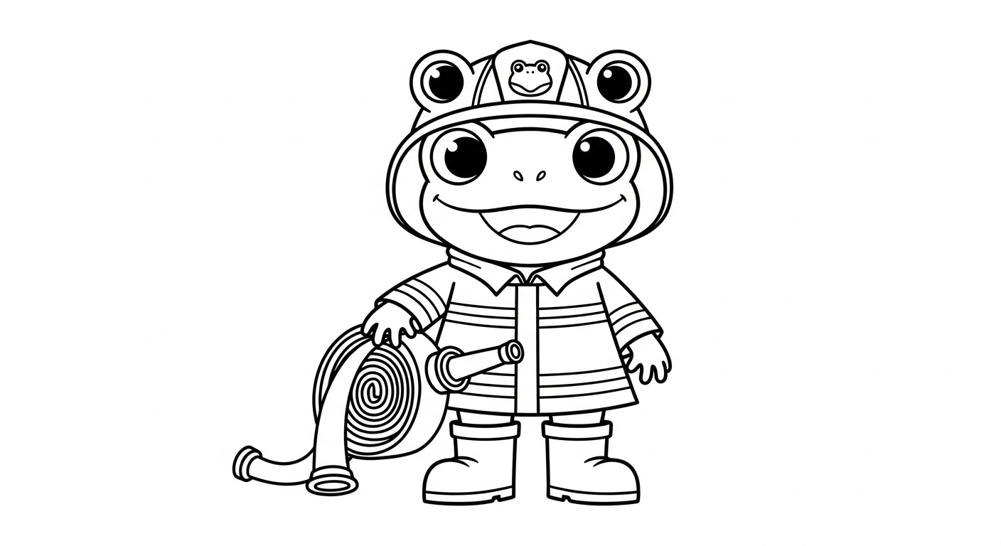 coloriage Pompier à imprimer gratuitement 1