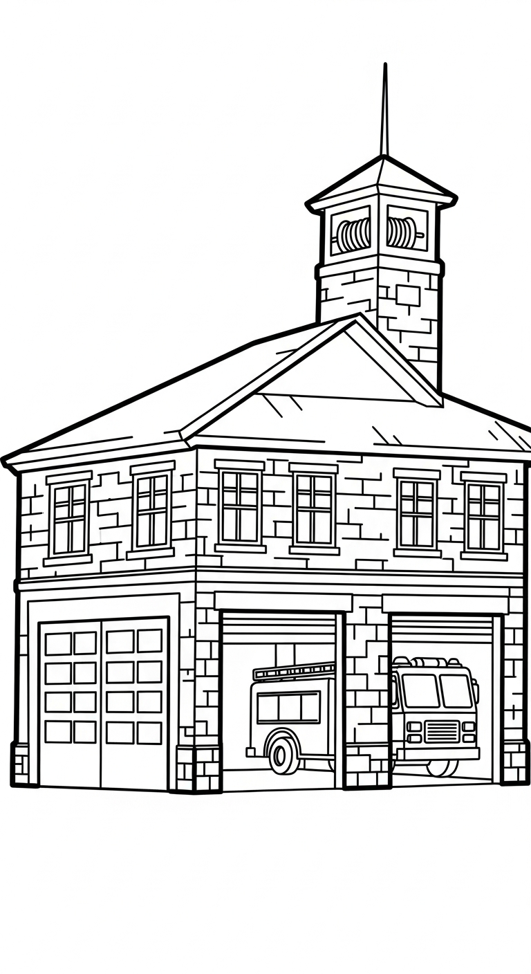 coloriage Pompier à imprimer pour enfant de 7 ans