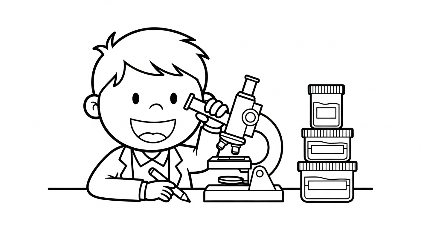 coloriage Science pour enfant de 10 ans