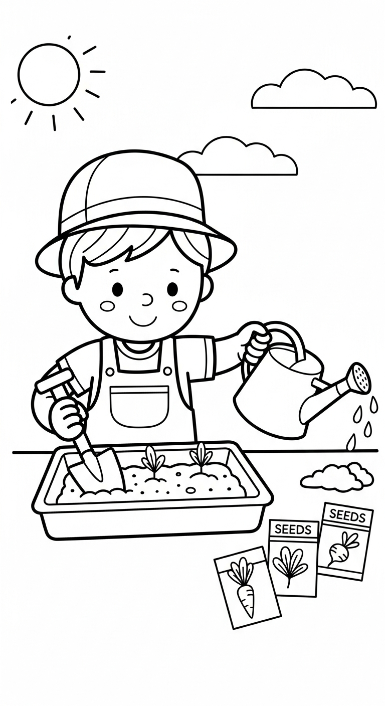 coloriage Science educatif pour enfant