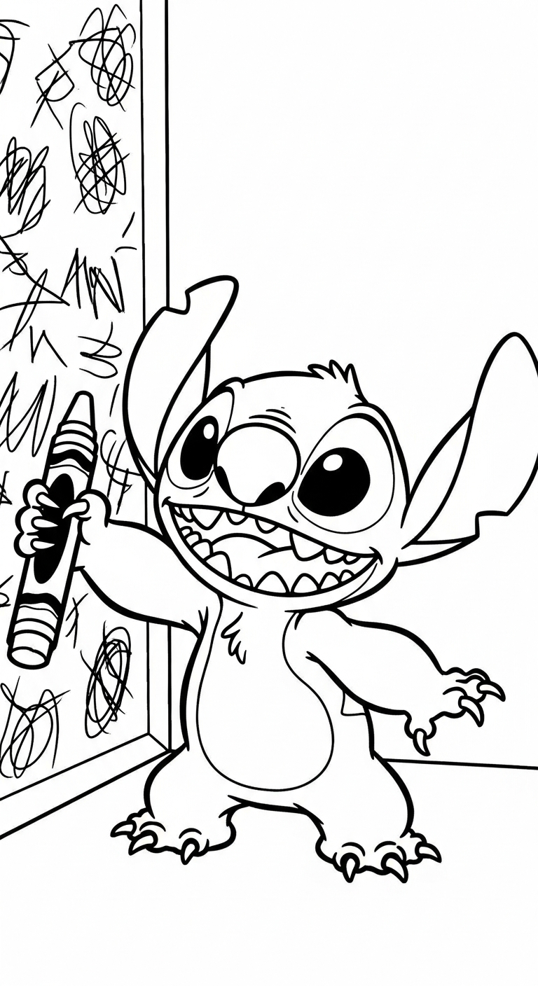 coloriage Stitch updated pour enfant 1