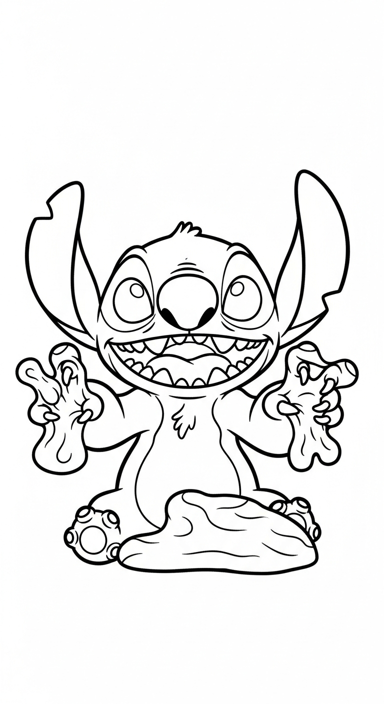 coloriage Stitch updated à imprimer gratuitement pdf 1