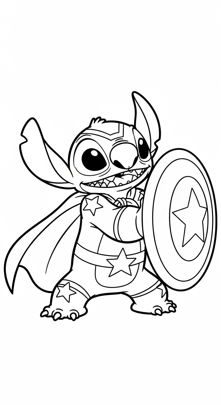 coloriage Stitch updated à imprimer pour enfant de 4 ans 1