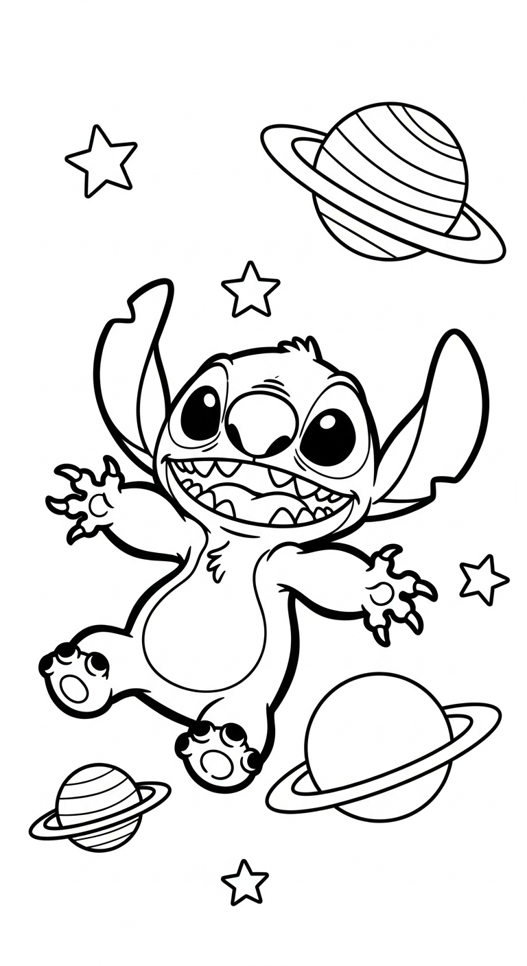 coloriage Stitch updated a dessiner et imprimer