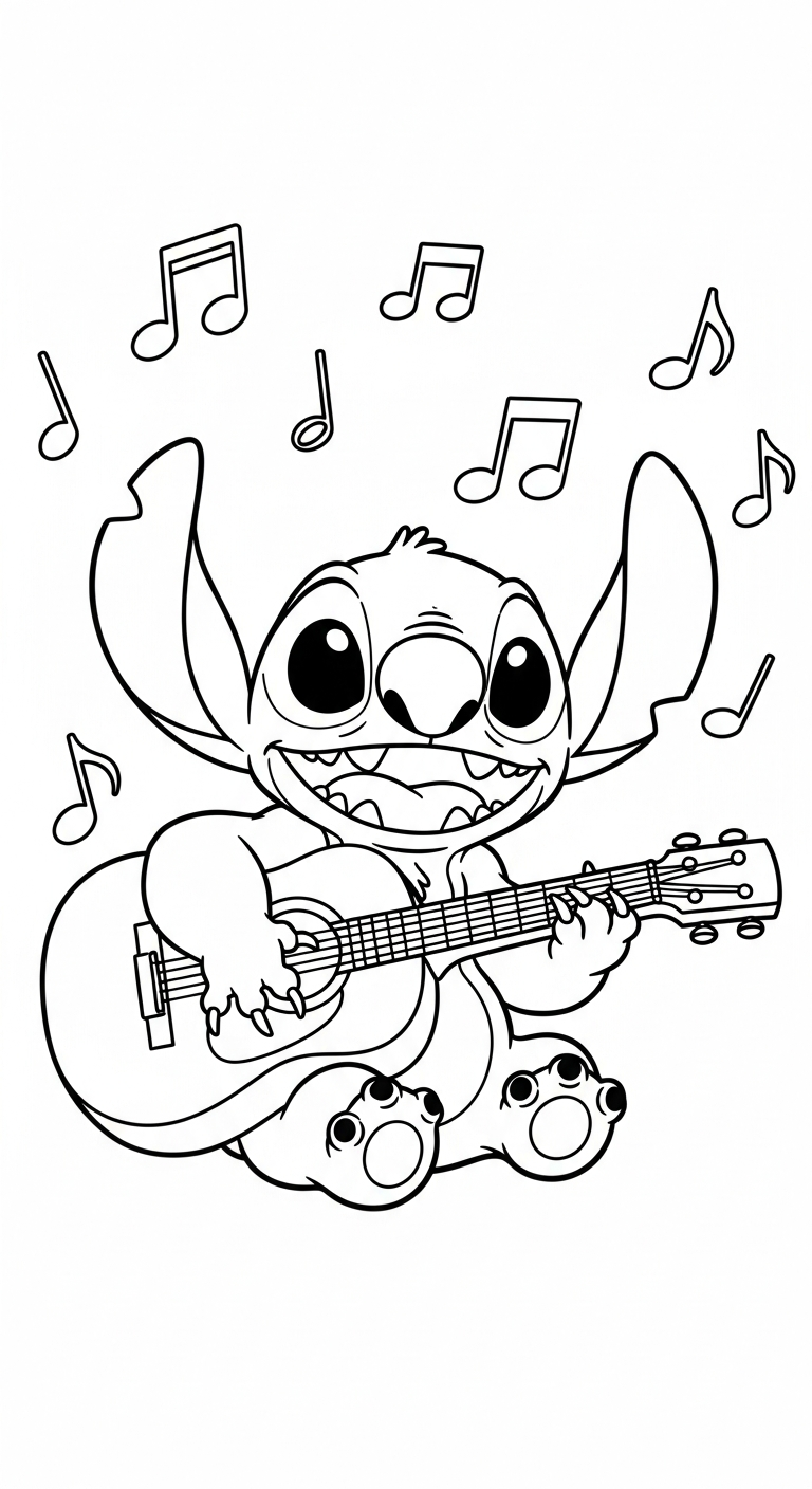 coloriage Stitch updated à imprimer pour enfants