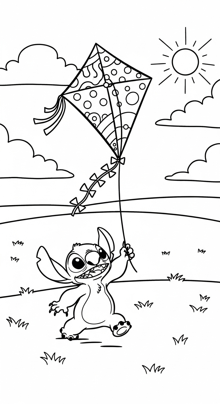 coloriage Stitch updated à imprimer gratuitement