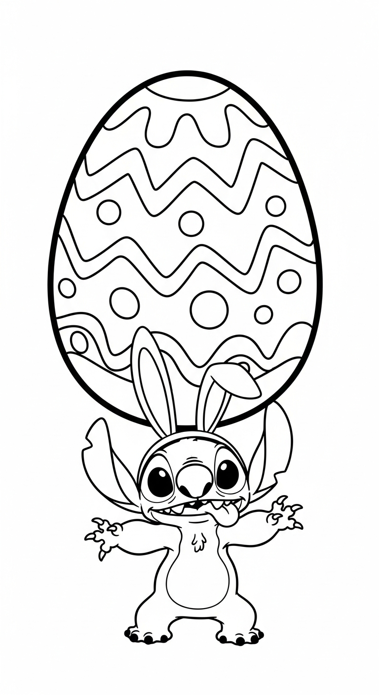 coloriage Stitch updated à imprimer pour enfant de 8 ans