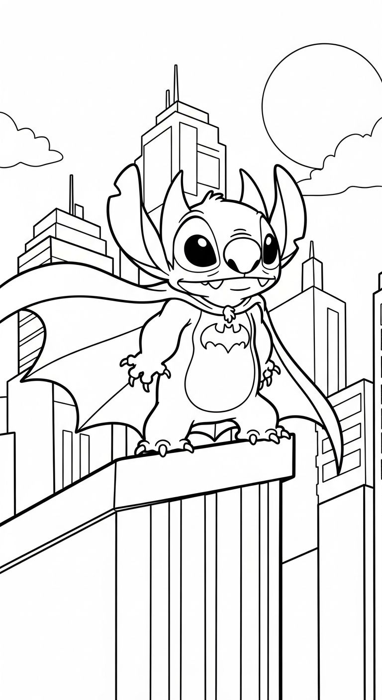 coloriage Stitch updated pour enfant de 6 ans