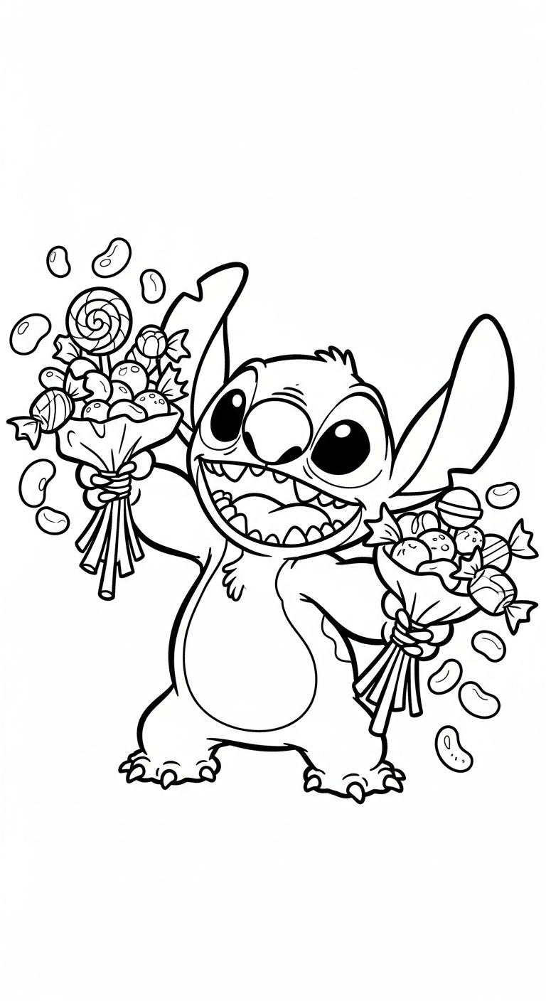 coloriage Stitch updated a telecharger