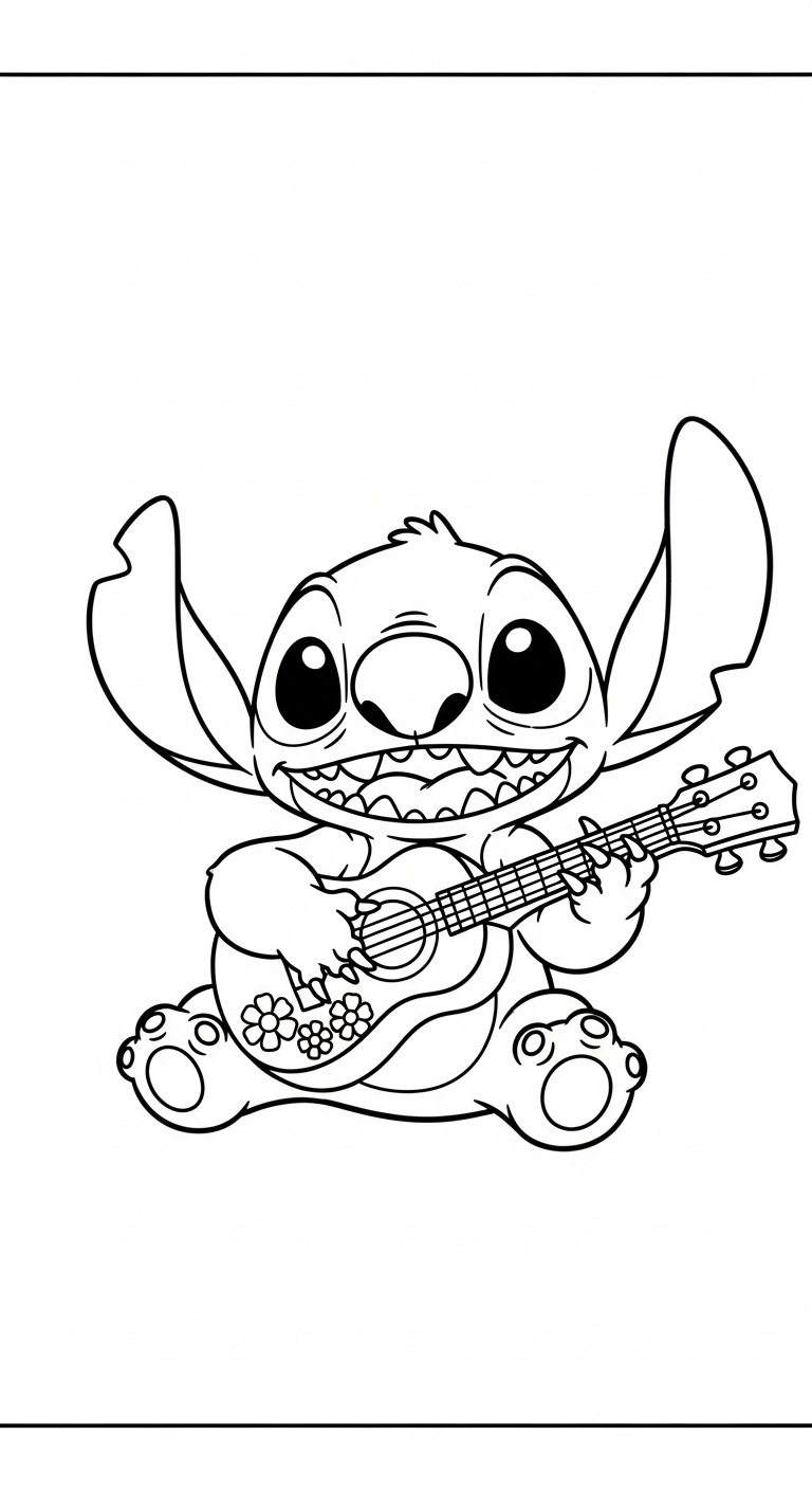 coloriage Stitch updated à imprimer pour enfant de 6 ans