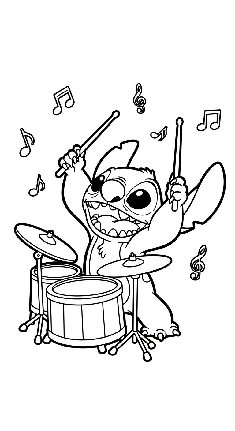 coloriage Stitch updated gratuit pour enfants