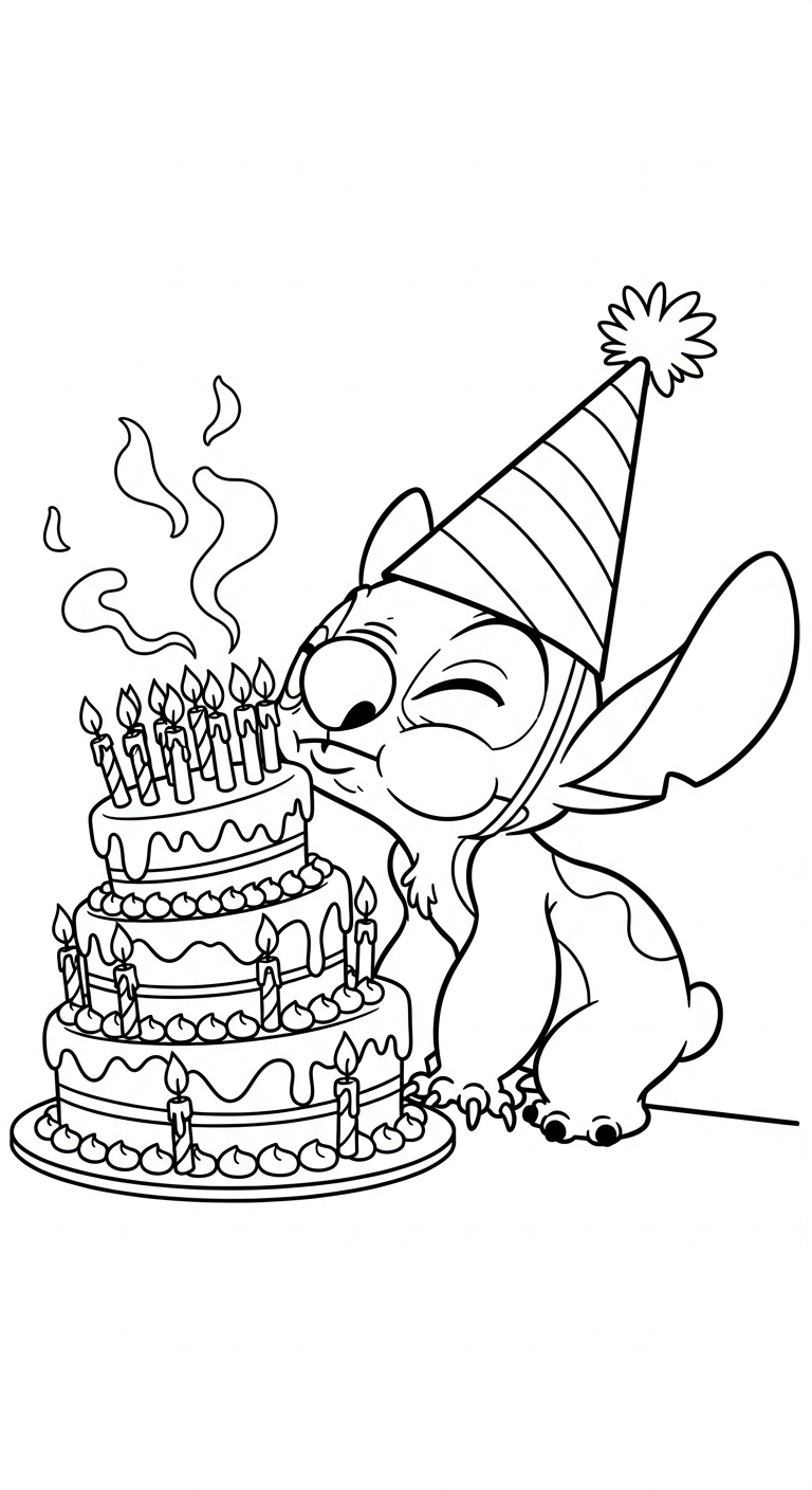 coloriage Stitch updated et découpage à imprimer