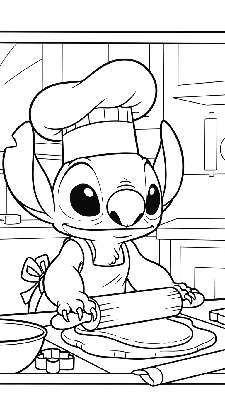 coloriage Stitch updated à imprimer gratuit