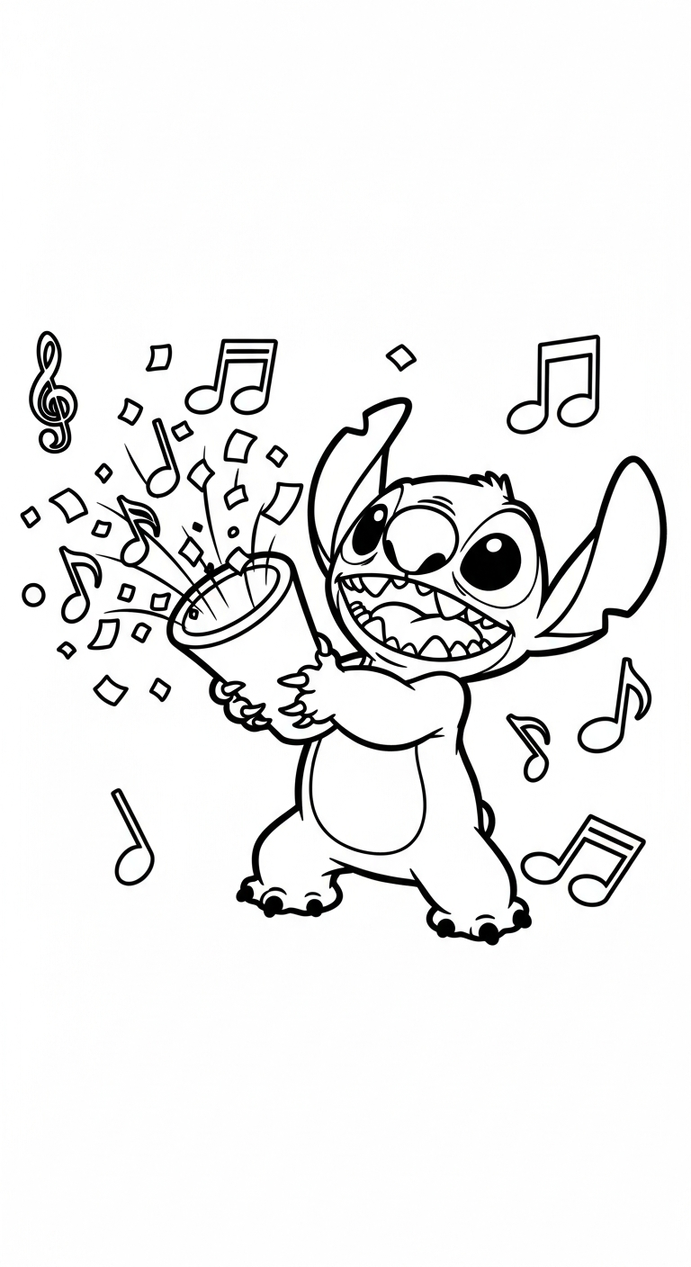 coloriage Stitch updated a imprimer