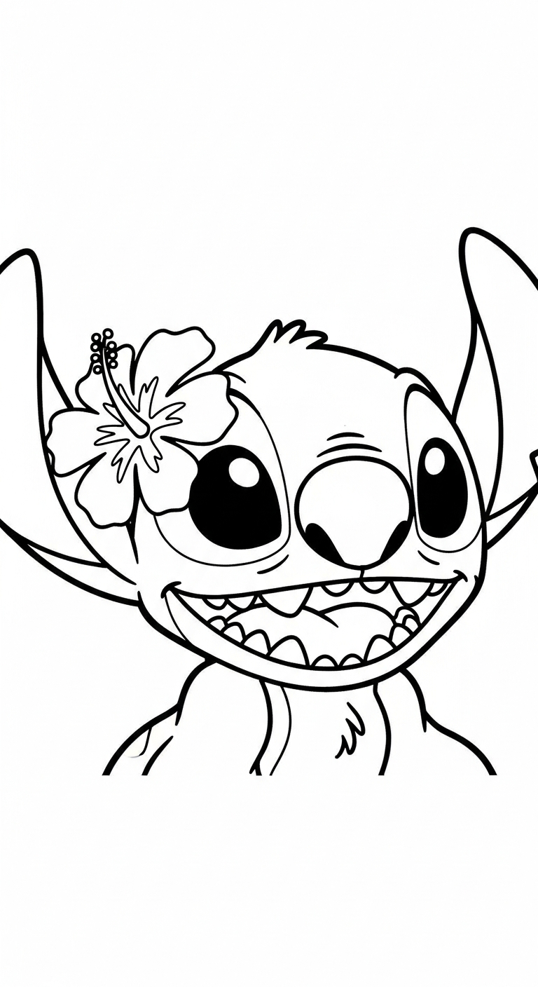 imprimer coloriage Stitch updated pour enfant