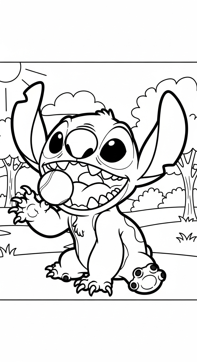 coloriage Stitch updated pour enfant à imprimer