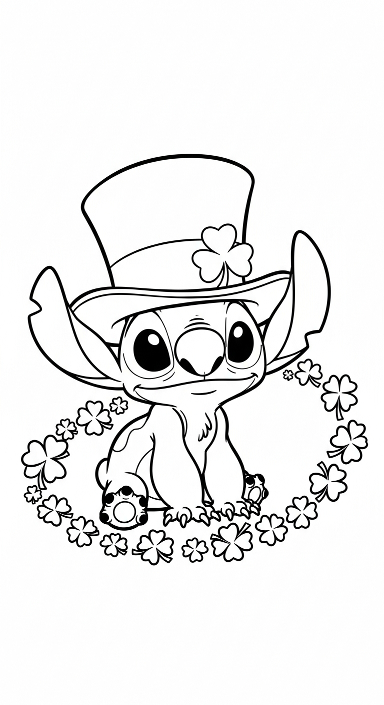 coloriage Stitch updated pour enfant gratuit