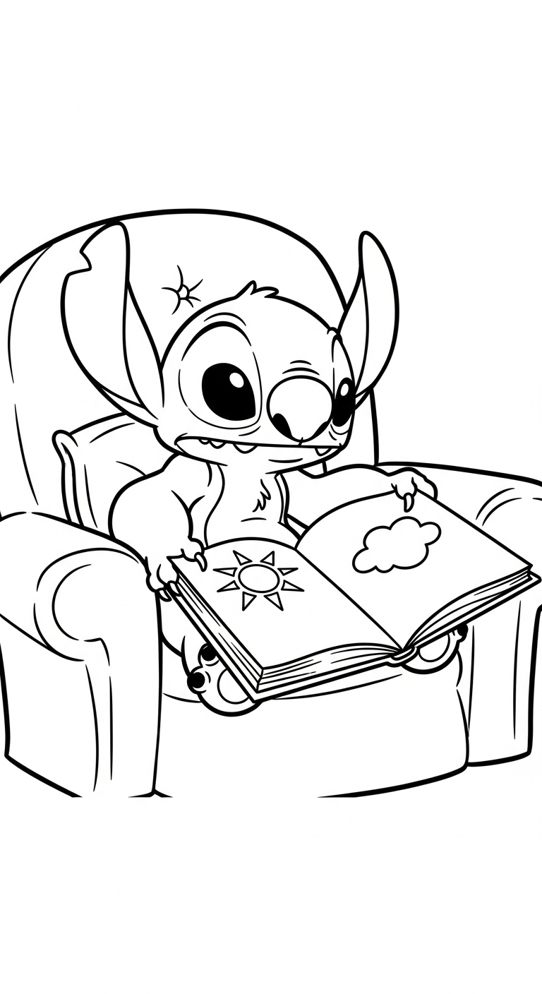 coloriage Stitch updated educatif pour enfant