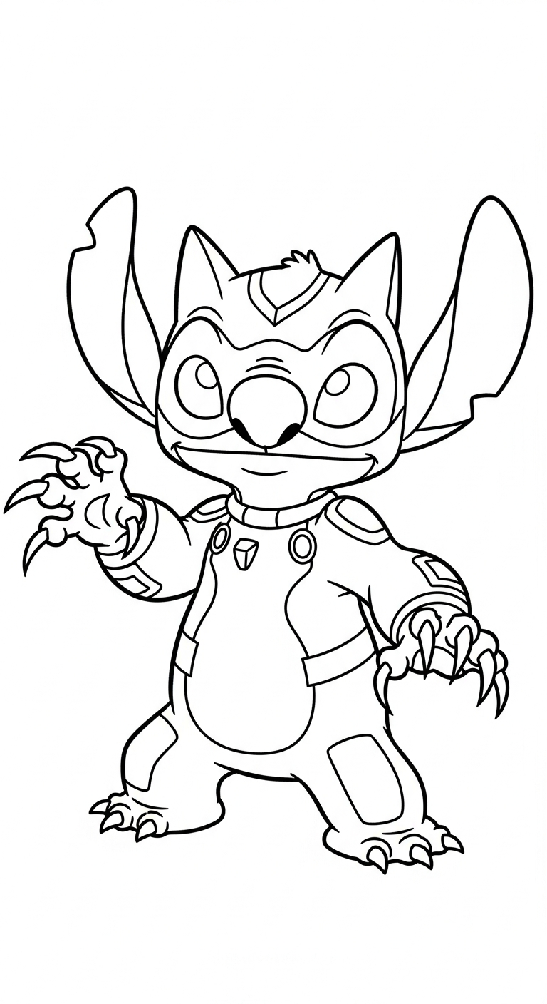 coloriage Stitch updated gratuit en ligne