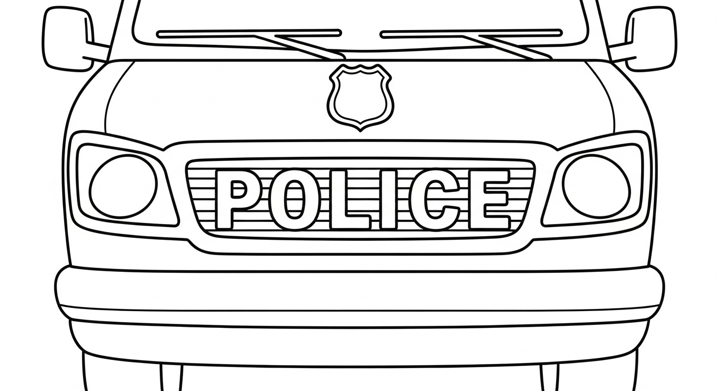 coloriage Voiture de Police en ligne pour enfant 1