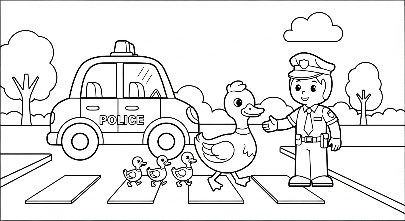 imprimer coloriage Voiture de Police