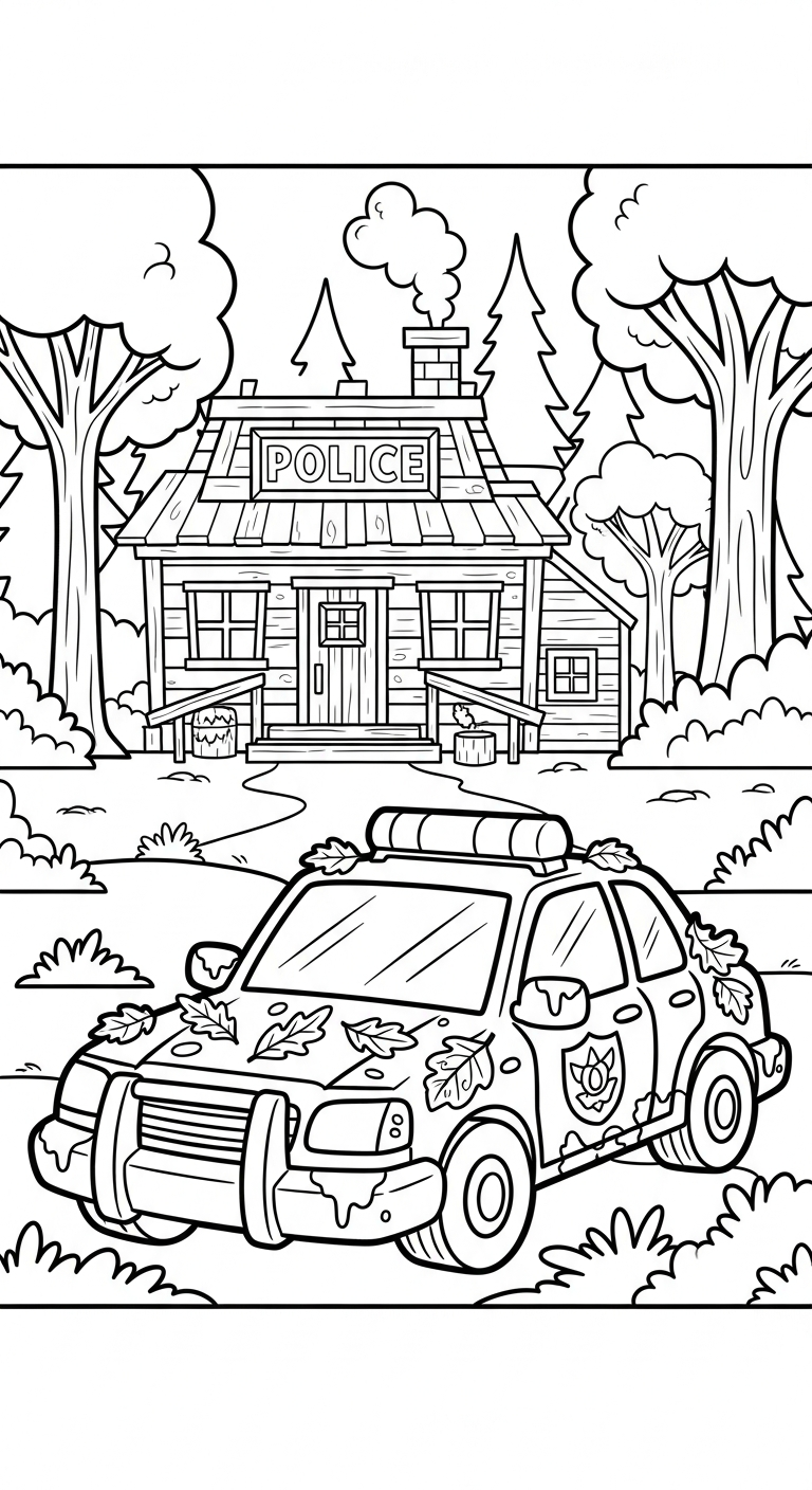coloriage Voiture de Police et dessins