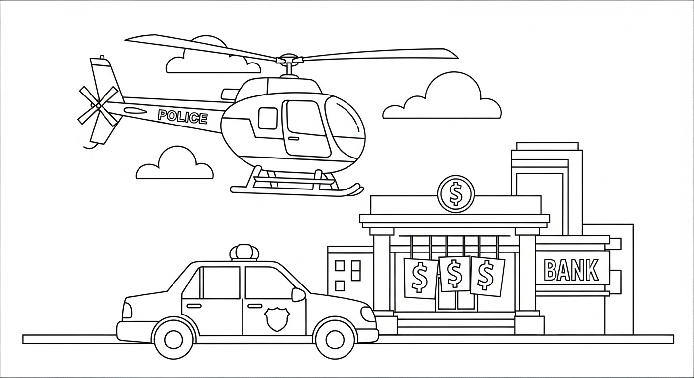 coloriage Voiture de Police à imprimer a4 1