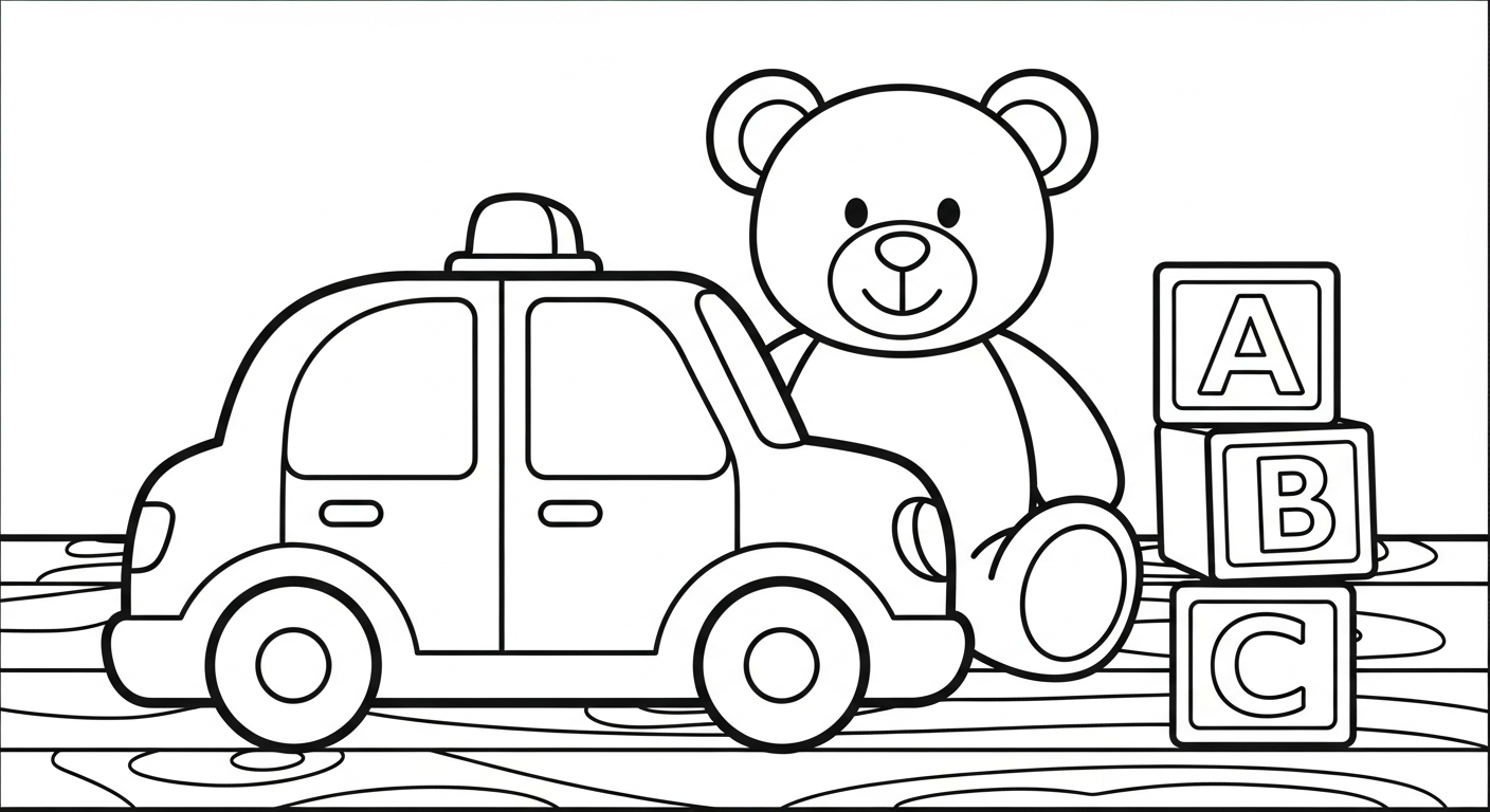 coloriage Voiture de Police et decoupage a imprimer gratuit