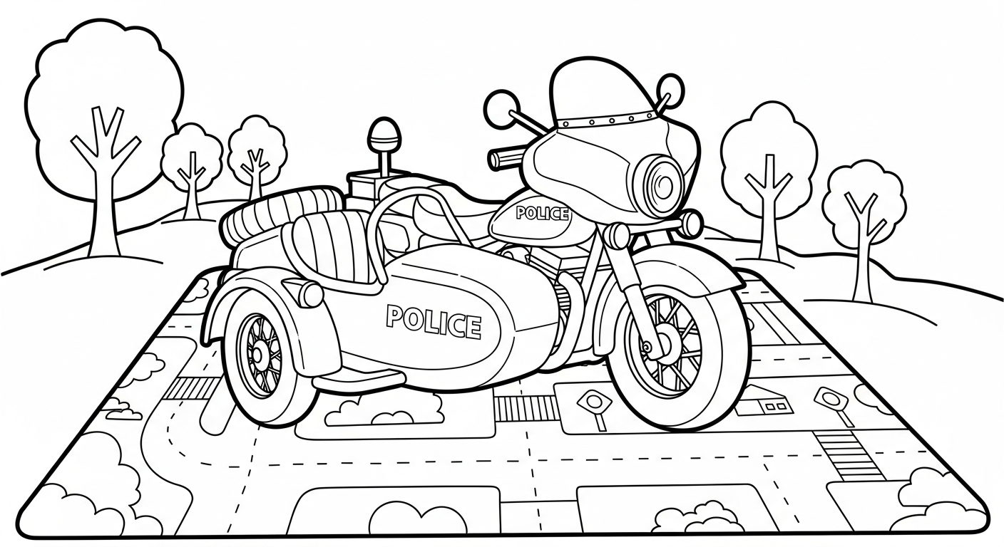 a imprimer coloriage Voiture de Police gratuit
