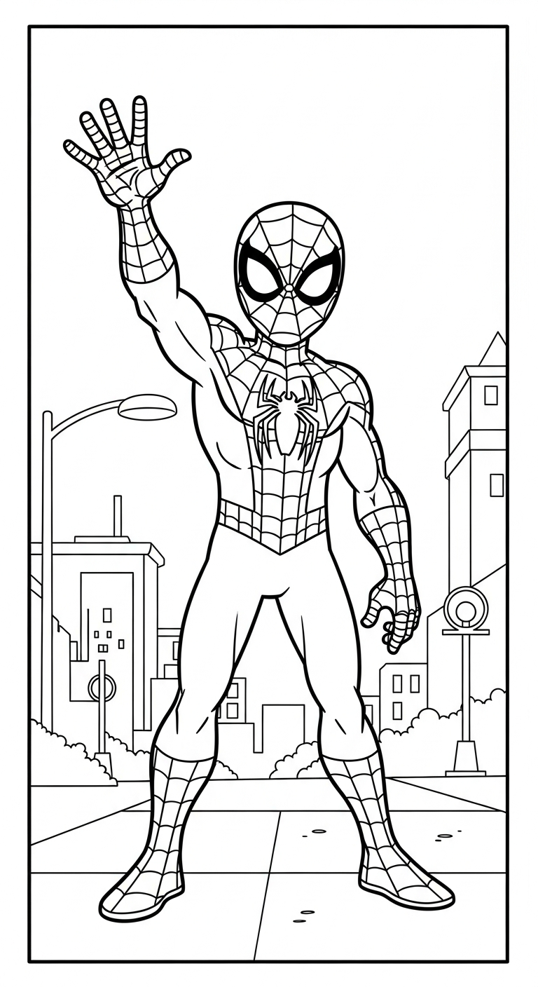 coloriage spiderman updated pour enfant de 10 ans