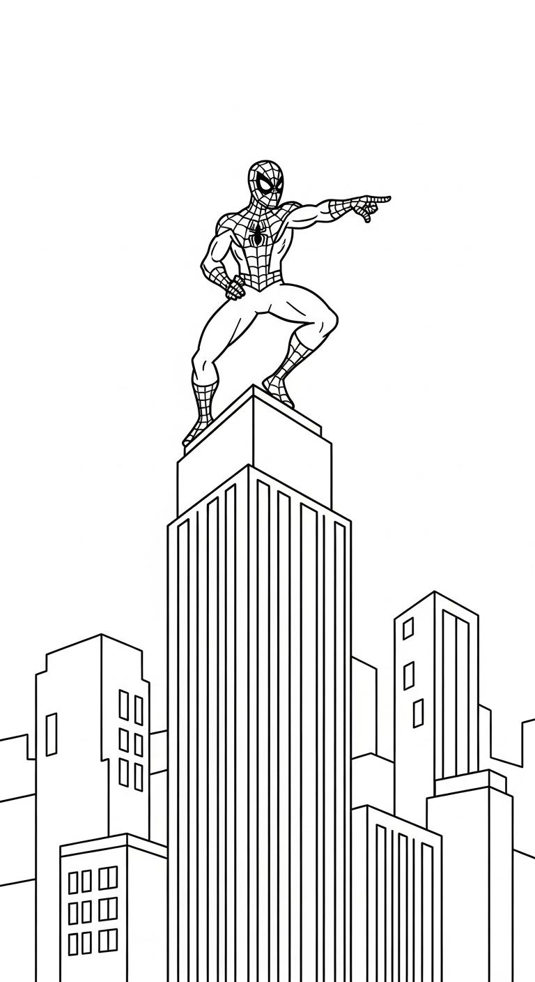 coloriage spiderman updated pour enfant gratuit 1
